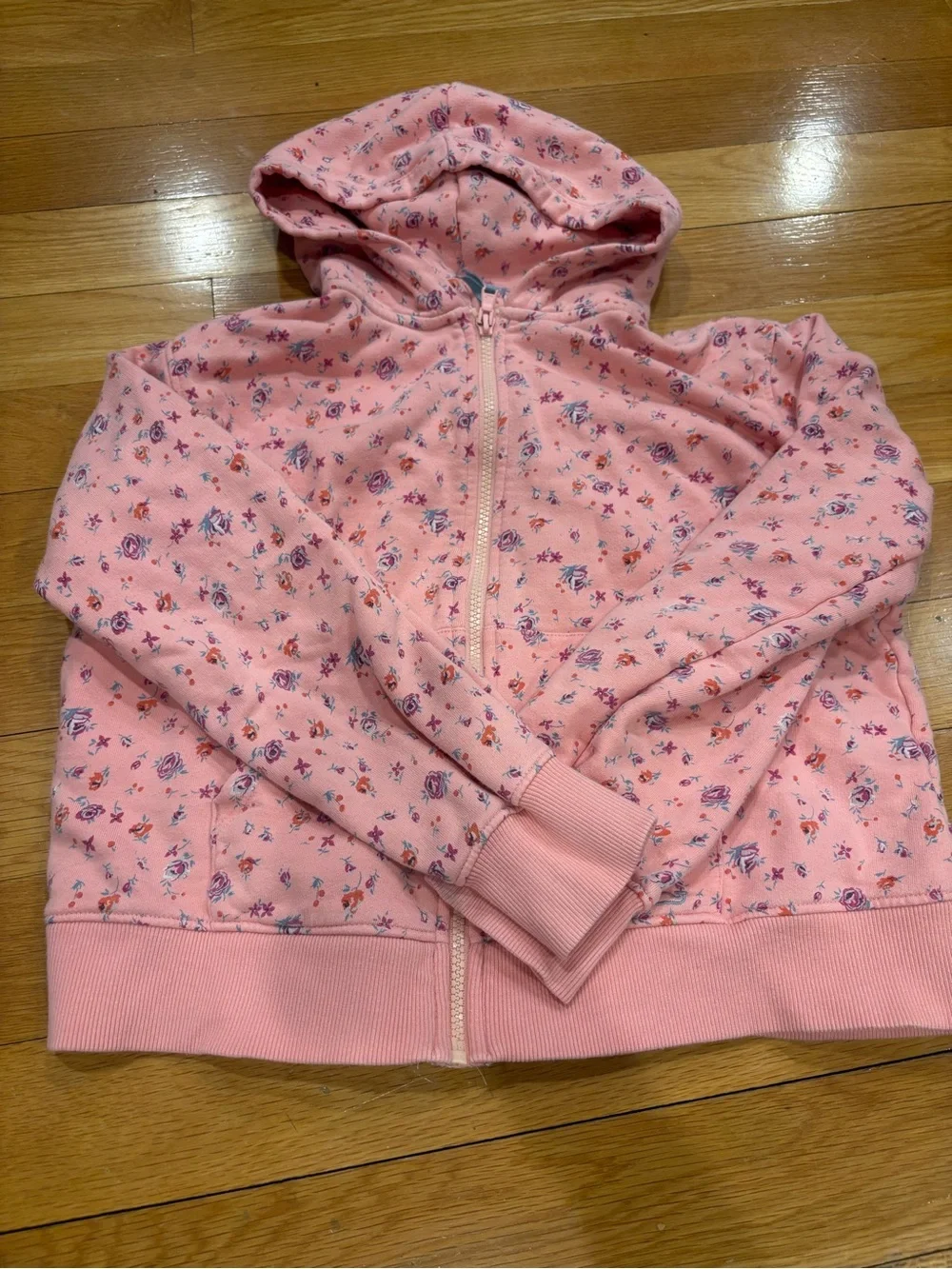 Vineyard Vines Pink Floral Zip Hoodie